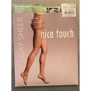 Nice Touch Day Sheer Pantyhose Control Top OFF BLACK SIZE: AB